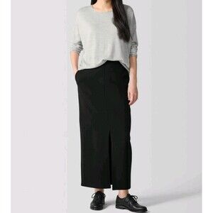 Eileen Fisher Merino Wool Sweater Box Top Womens Size XL Gray Fall Winter Soft